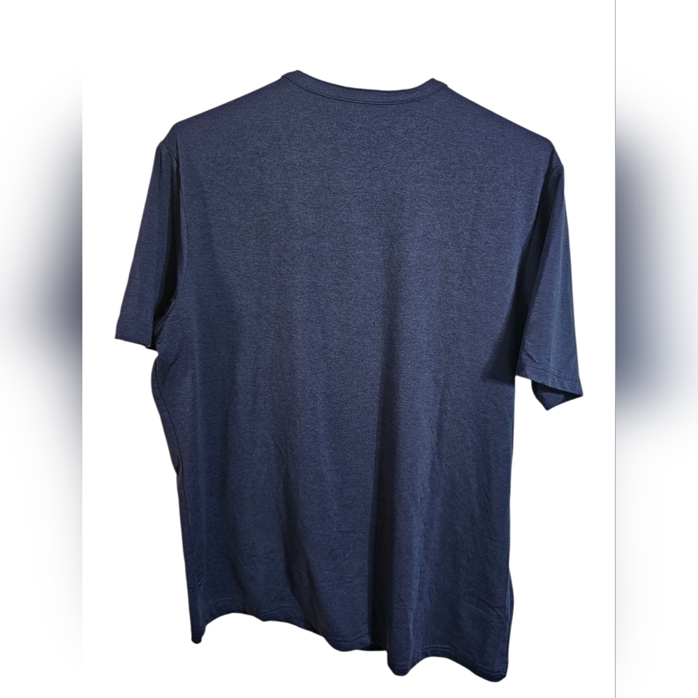 Hawker Rye Mens Medium Tall Henley Navy Blue Recycled Performance Essential Gorp - Picture 3 of 7
